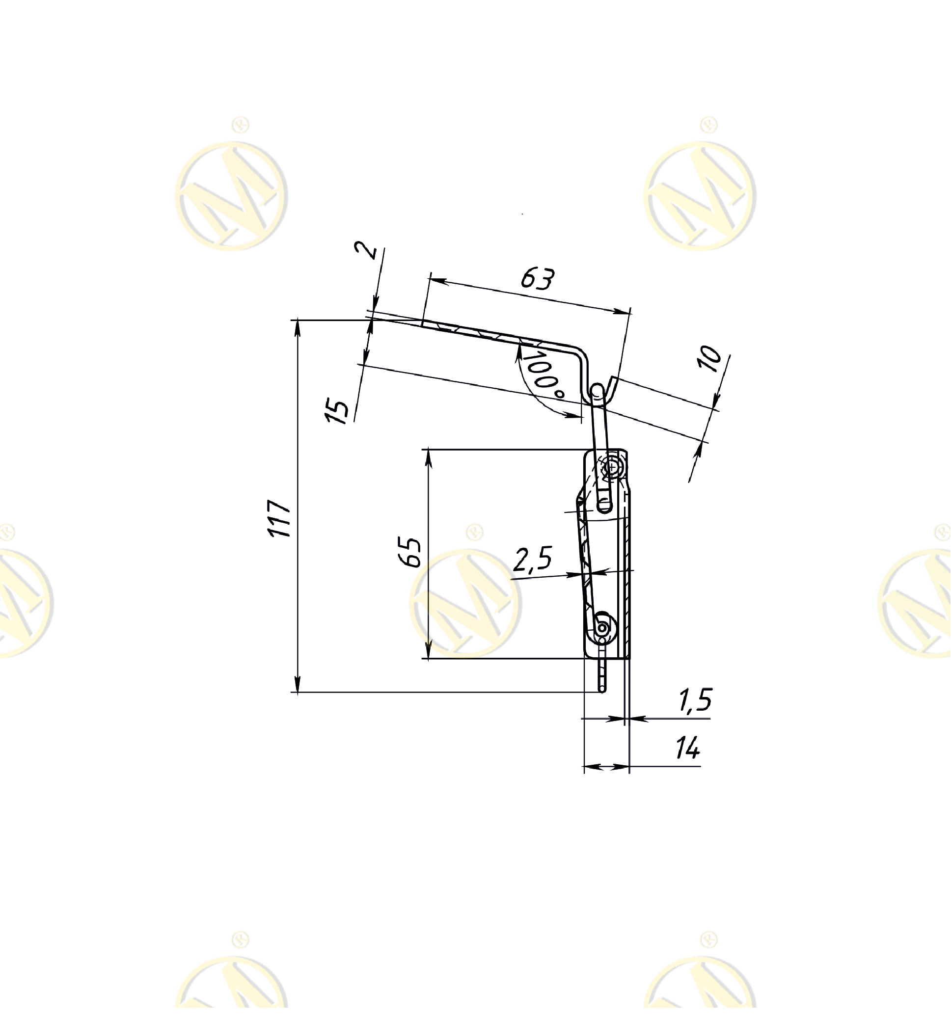 ЗАМОК 2-1 ГОСТ 16561-76 (40 шт.)