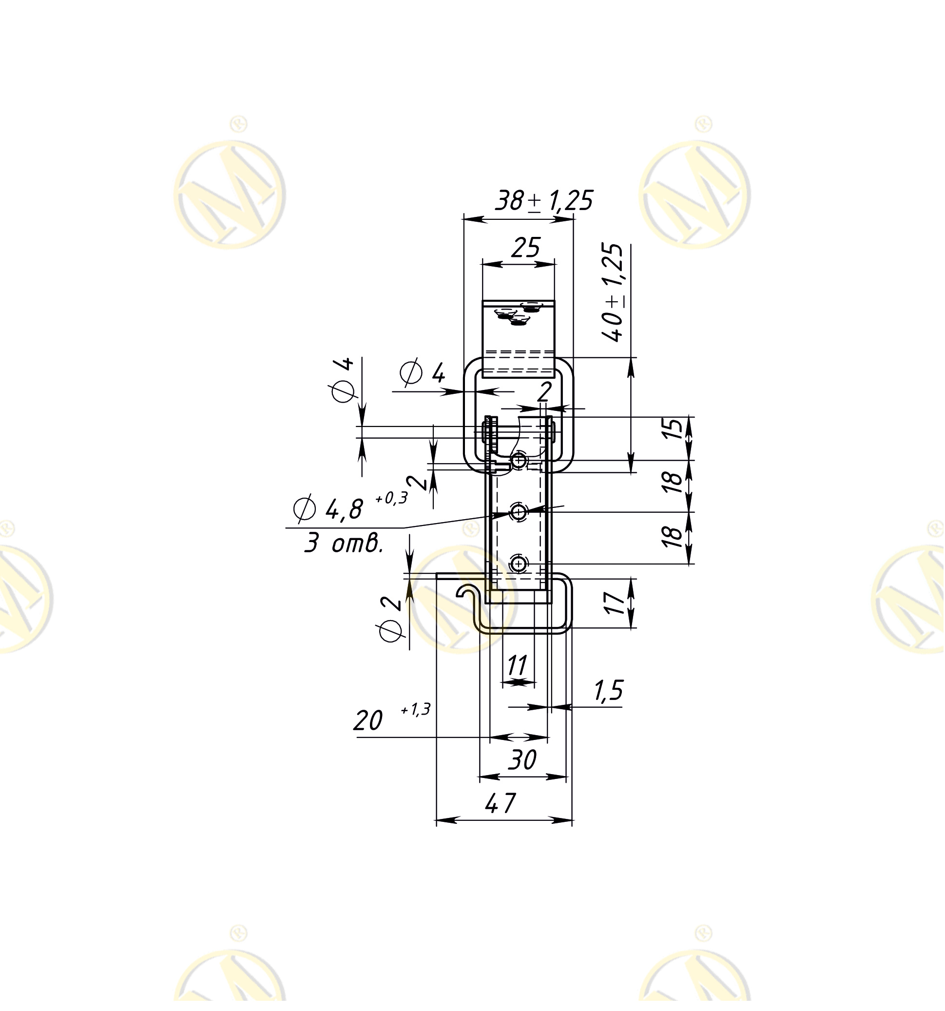 ЗАМОК 2-2 ГОСТ 16561-76 (40 шт.)