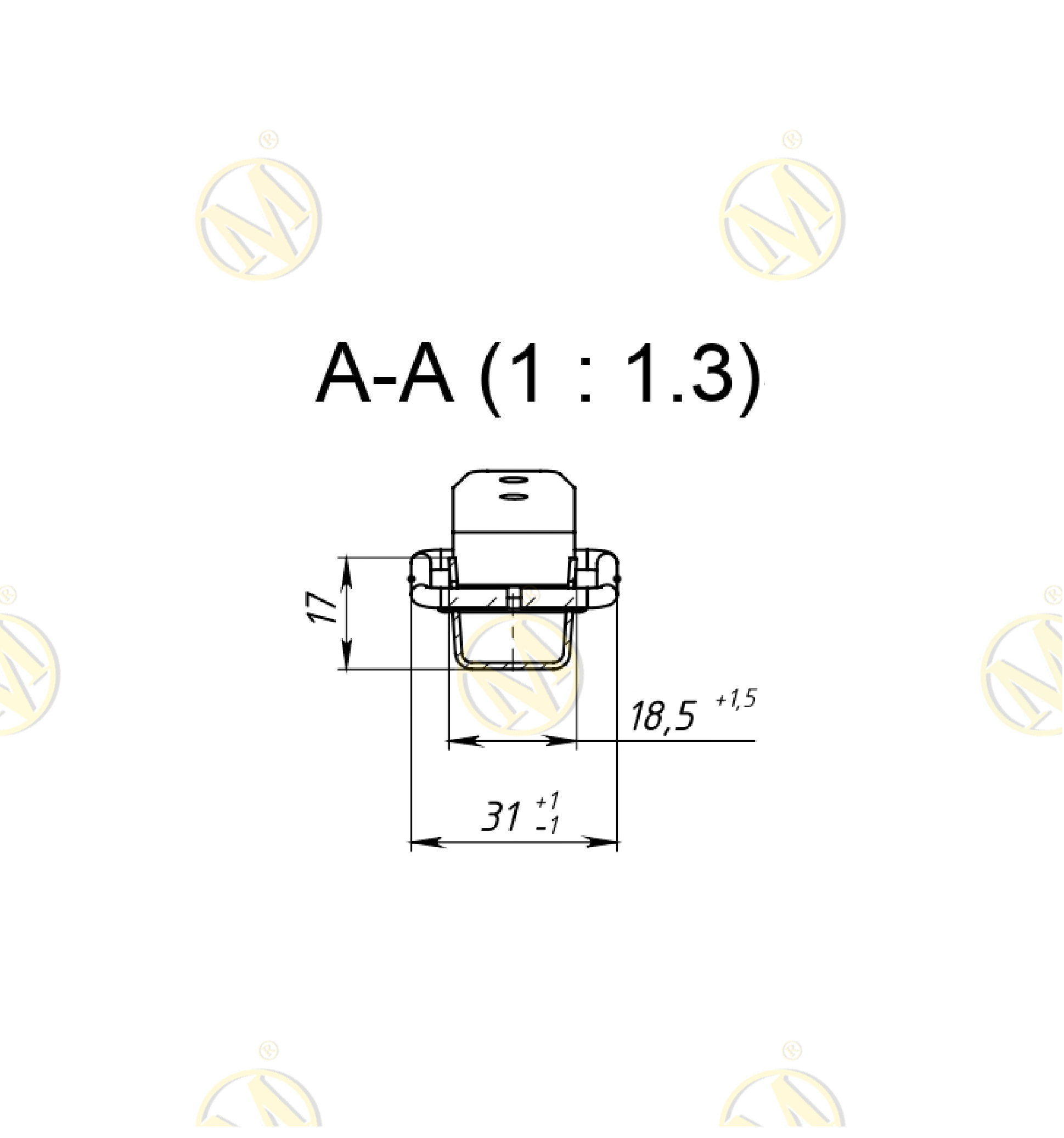 ЗАМОК НАКИДНОЙ L-130 мм (40 шт.)