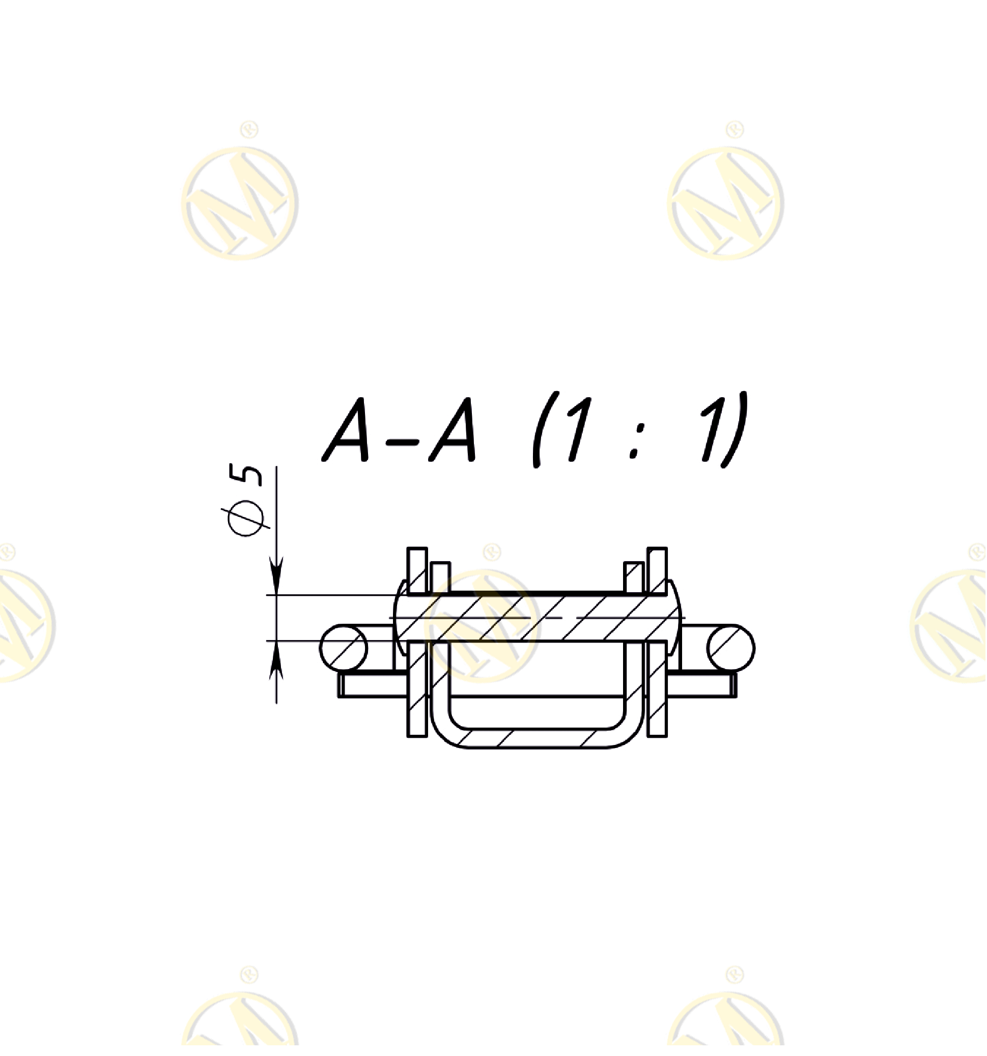 ЗАМОК НАКИДНОЙ L-190мм (40 шт.)